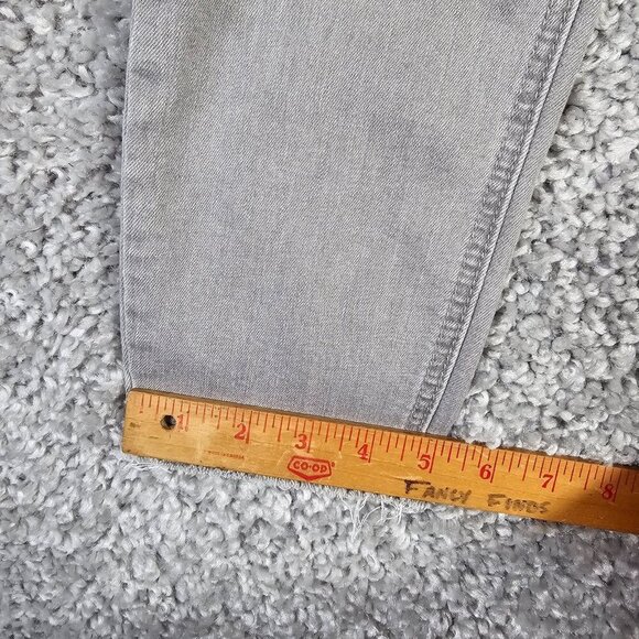Democracy Women’s 6 Gray Ab Technology Skinny Jeans Stretch Raw Hem Embroidered - Picture 13 of 14